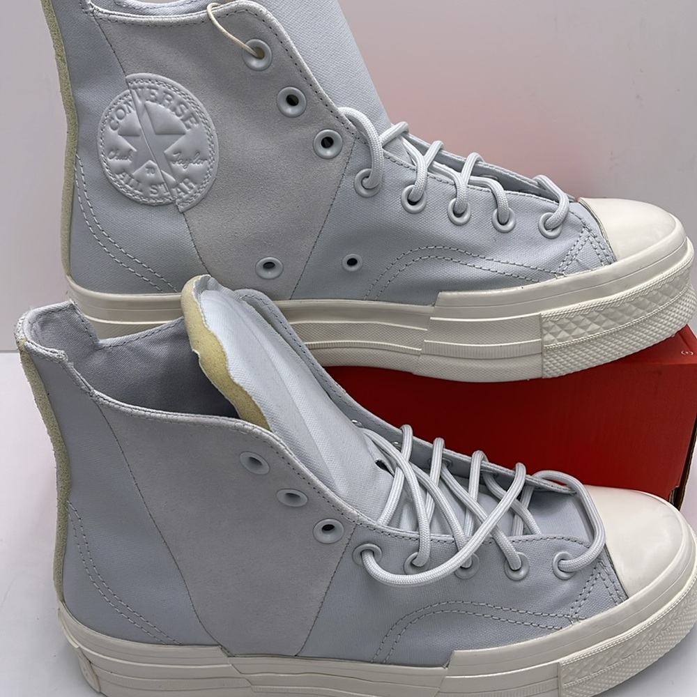 Converse WMNS CHUCK 70 PLUS HI MOONBATHE/EGRET/MOONBATHE A05259C Platforms Snkrs - Picture 2 of 16